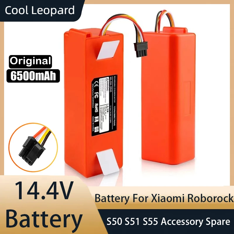

Cool Leopard 14.4V Li-ion Battery Robotic Vacuum Cleaner Replacement Battery For Xiaomi Roborock S55 S60 S65 S50 S51 S5 Parts