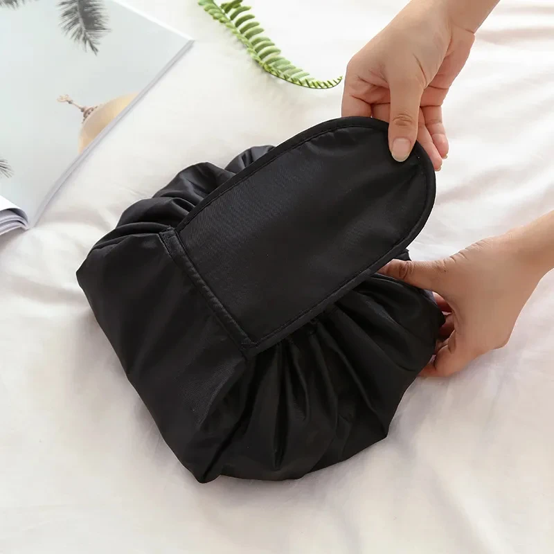 Women Drawstring Cosmetic Bag Travel Storage Makeup Bags Portable Waterproof Toiletry Beauty Case Organizer Female Make Up Pouch