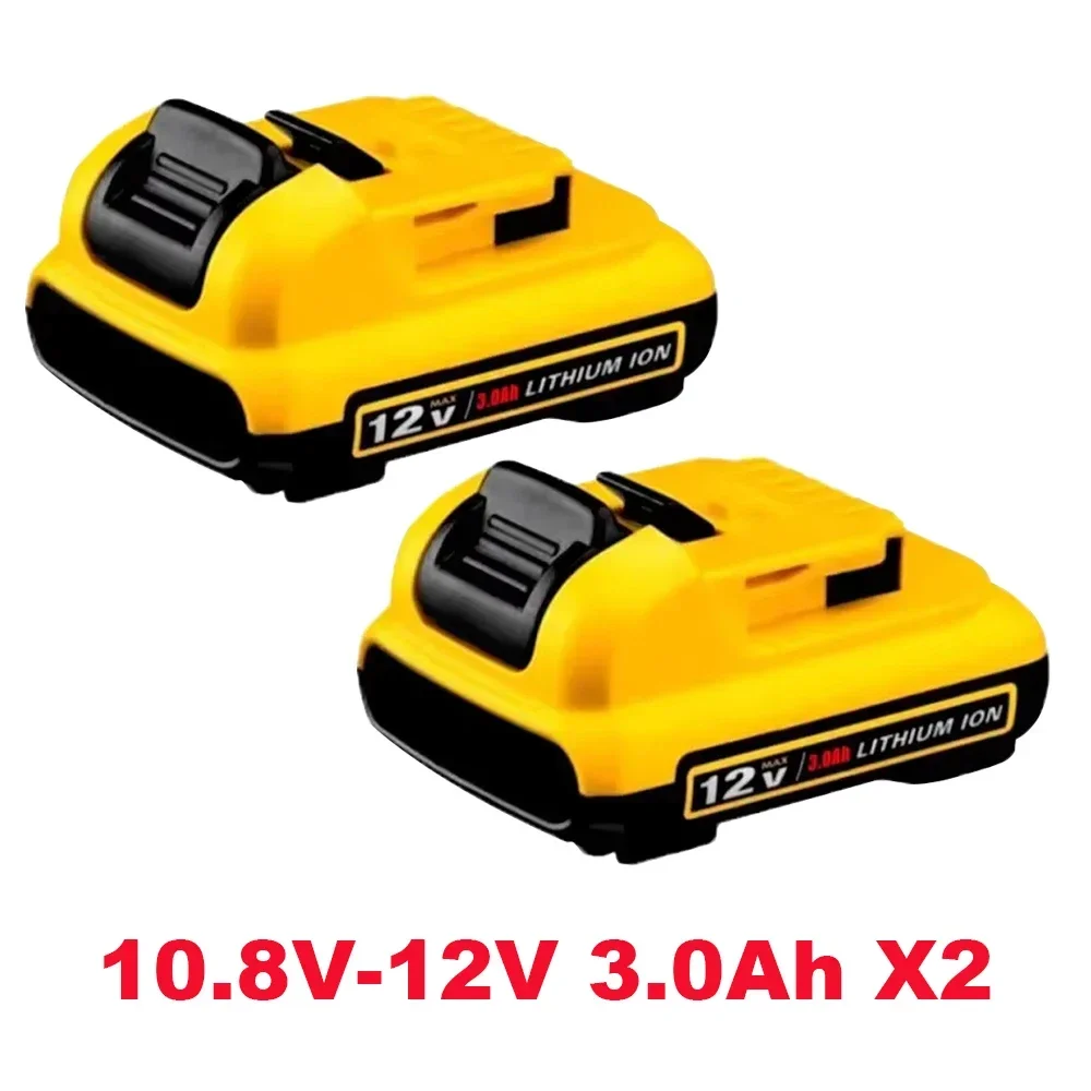 2 PCS for Dewalt 12V Rechargeable 3000mAh 18650 Lithium Replacement Battery For Dewalt DCB120 DCB182 DCB200 DCB609 Tool Battery