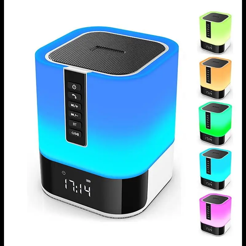 2023 new Bluetooth Speaker Multi-Color Night Light, Alarm Clock Best Birthday Gift Ideas For Teenage Girls/Boys