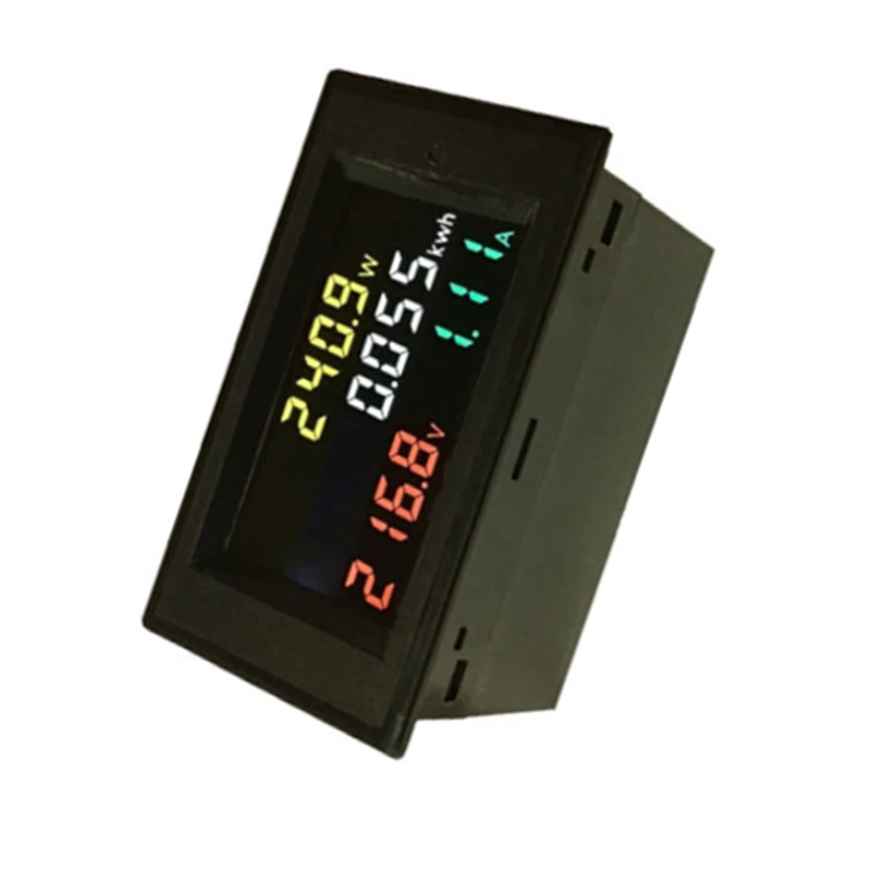 HOT SALE AC Voltmeter Ammeter Power Energy Meter 0.01-100A HD Color Screen 180 Degrees LED