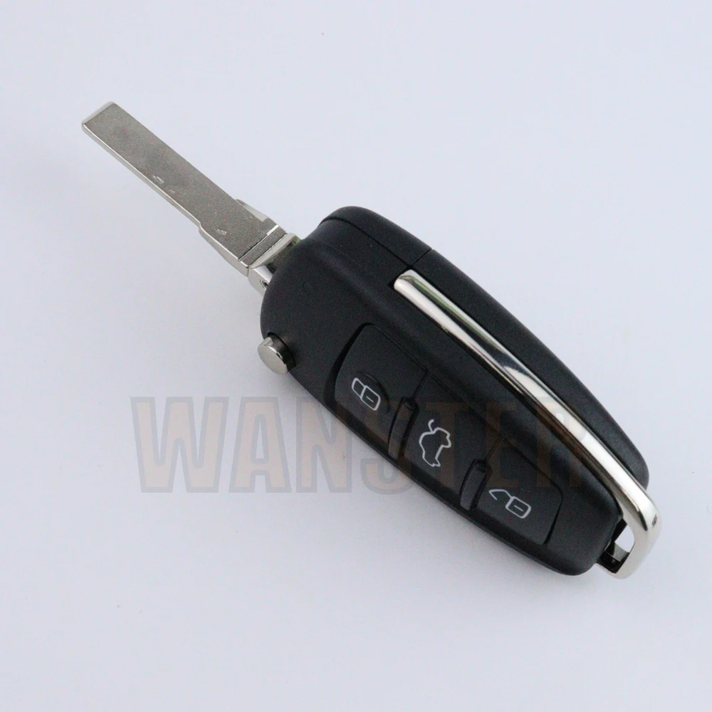 3 4 Bottons Car Key Fob Case Shell Housing for Audi A3 Q3 A2 A4 A6 A6L A8 Q7 TT A1Allroad R8 S6 SQ5 RS4 A4L S3 RC3