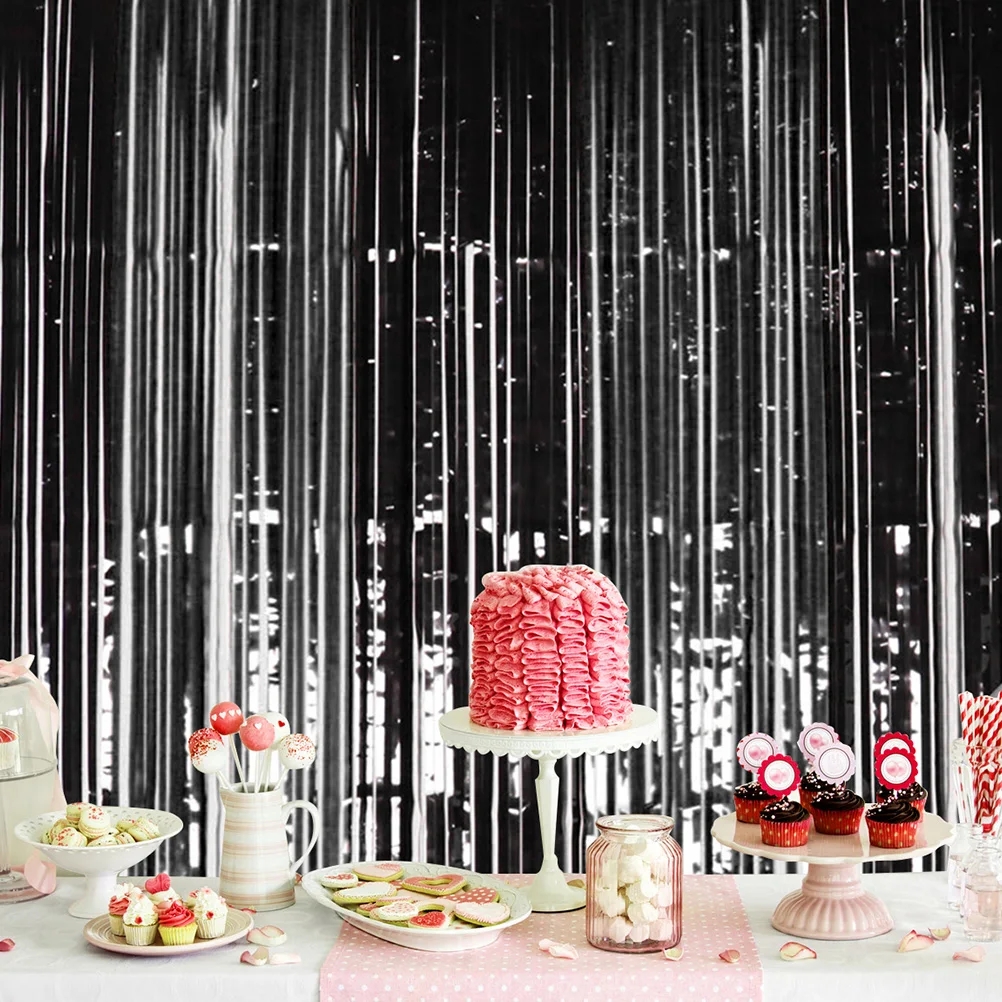 

3Pcs Halloween Tassel Hangings Horror Party Background Curtains Reusable Decor Photography Props