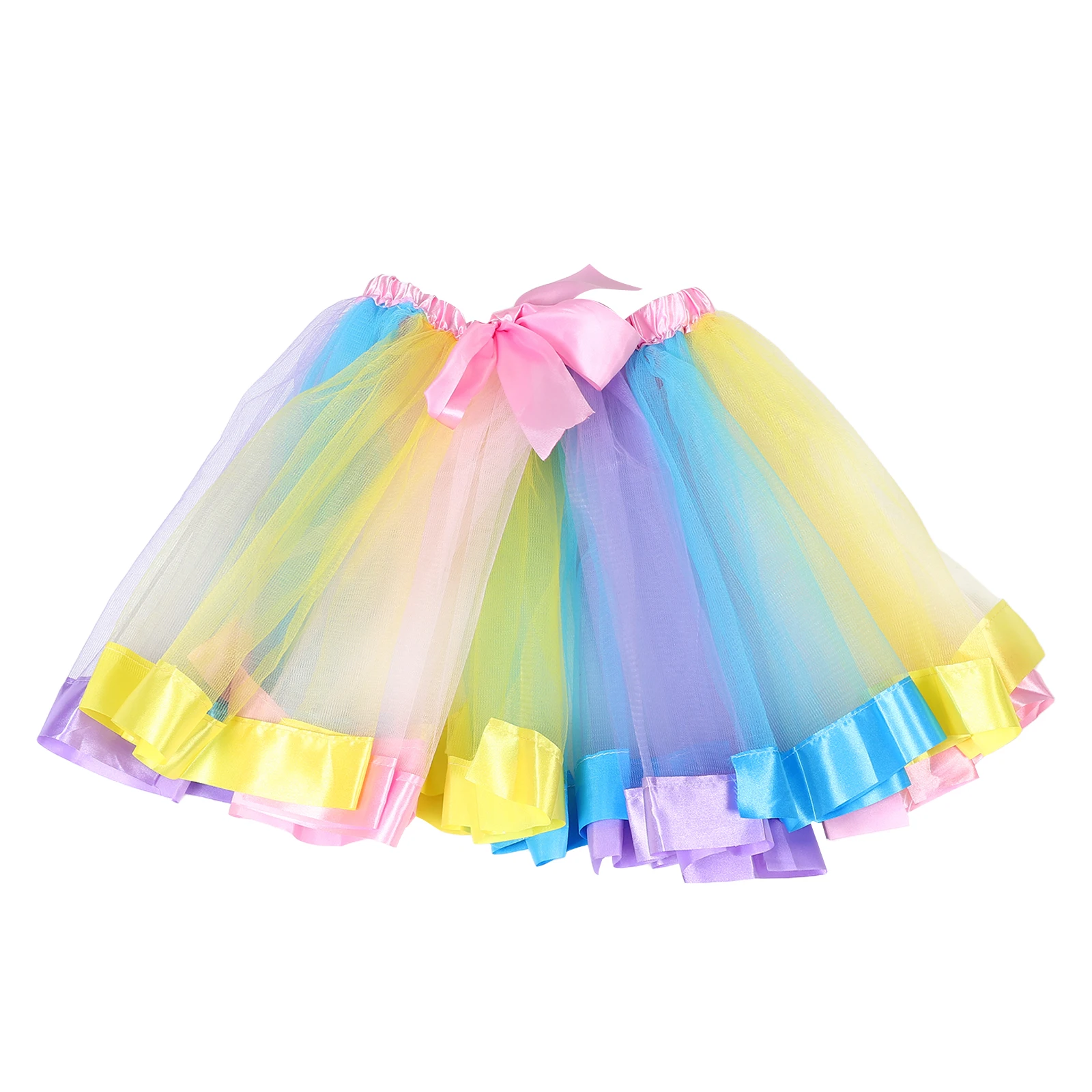 

Children Tutu Skirt Colorful Tulle Dress Baby Girl Dance Skirt Toddler Outfit Party Performance