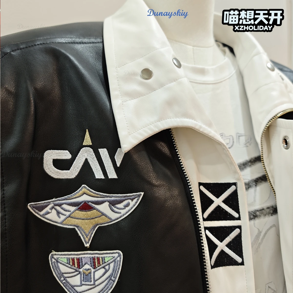 

Love And Deepspace Caleb Cosplay Aerospace Coat Costumes Game Mens Leatherette Jacket Coat Uniform Couple Halloween Outfit