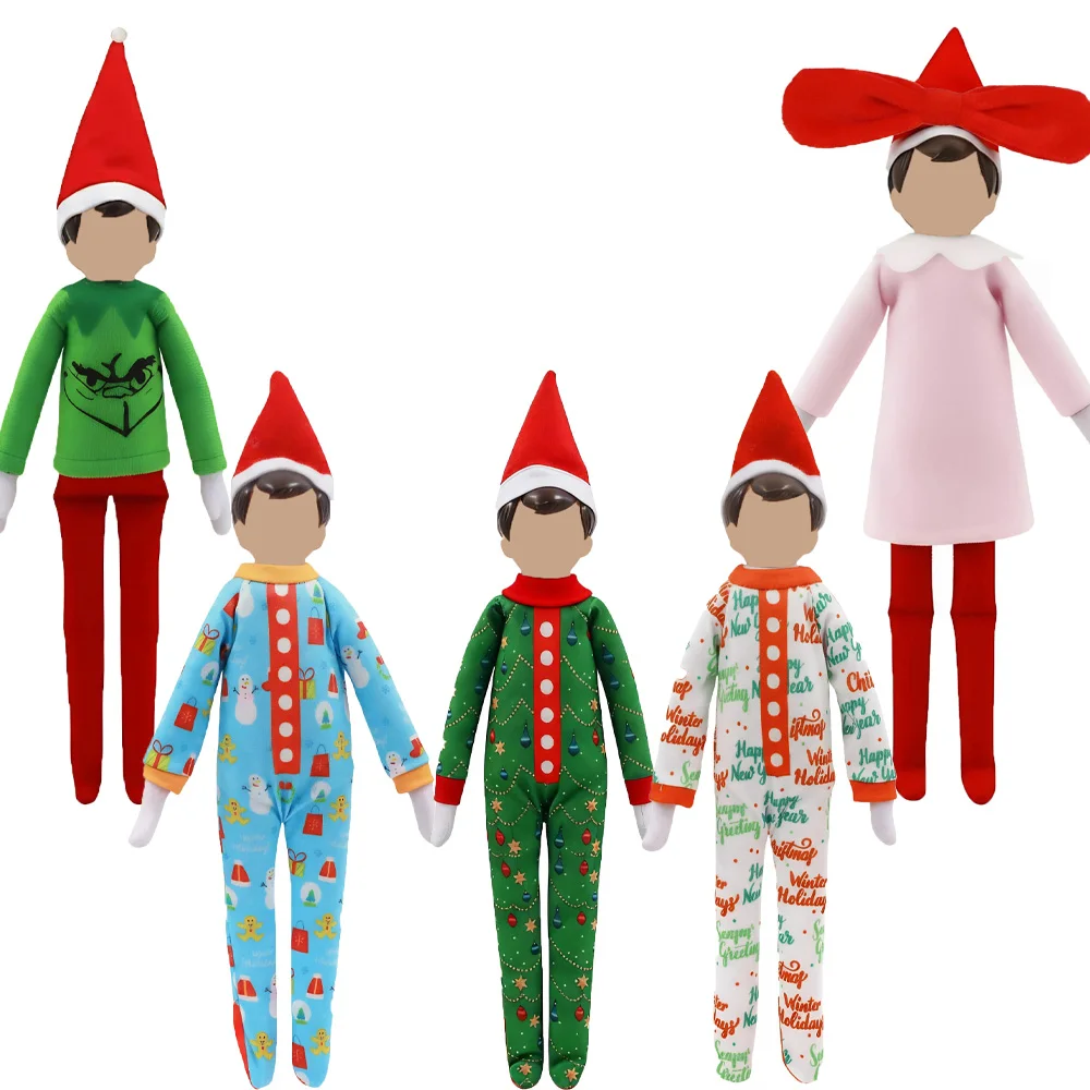 Suitable For 30cm Dolls, Christmas Doll Clothes Accessories, Christmas Home Jumpsuit Dresses, Hats, Clothes Sets,Children's Gift