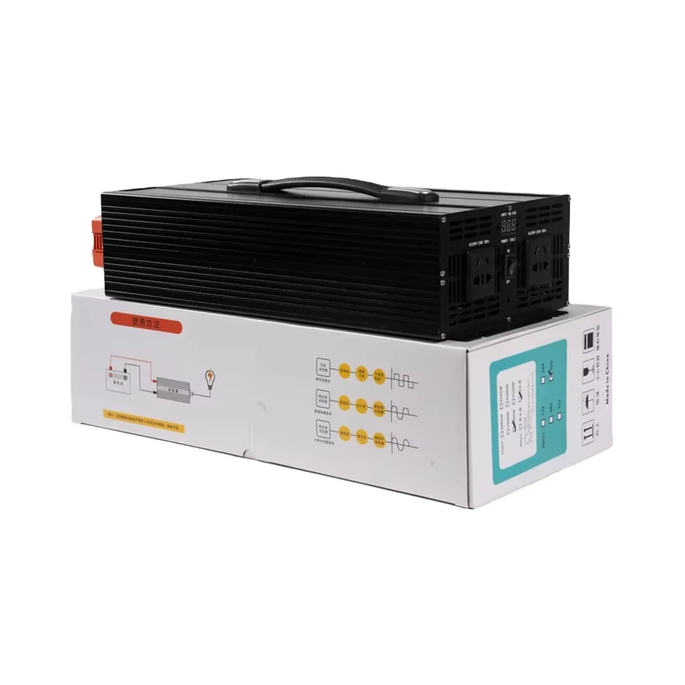 

Custom Design 5000W Vehicle Power Converter 12V DC 110V/220V AC 10000W Pure Sine Wave Inverter for Home Appliances Single Output