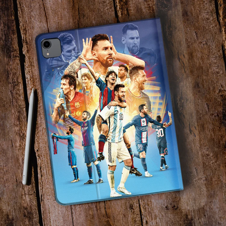 Imagem -02 - Futebol Superstar M-messi para Ipad Capa de Silicone de Luxo para Ipad 10.2 7th 8th Air Mini Pro11