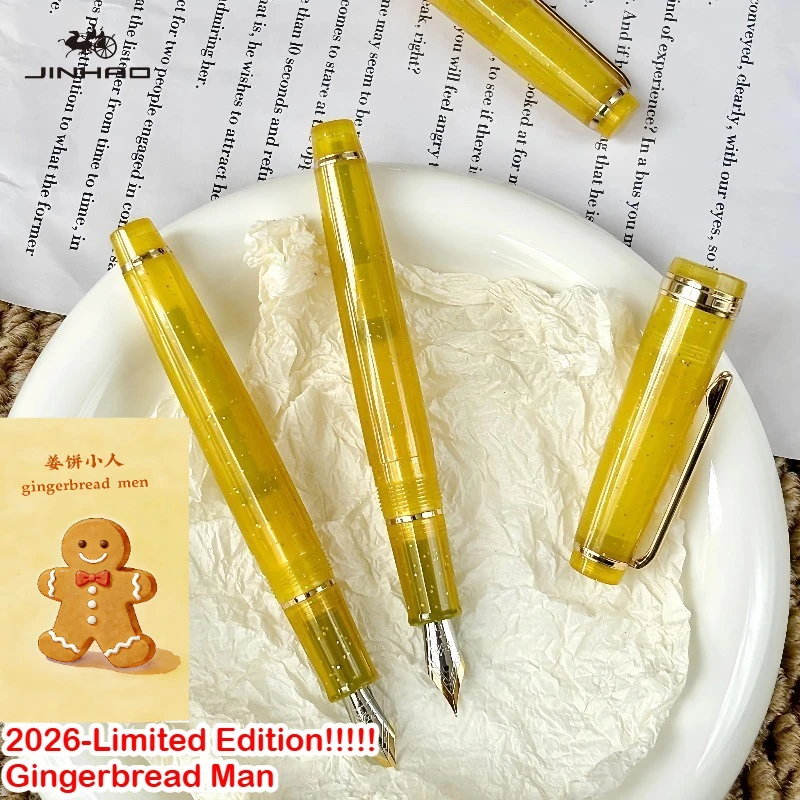 2026 Limited Edition Gingerbread Men ! JINHAO 82 Fountain Pen Gold Nib & Clip Office School Supplies Korean Stationery