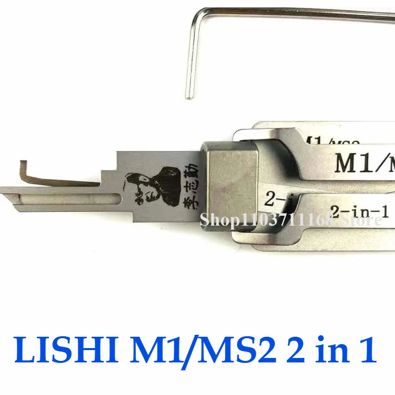 

LISHI M1/MS2 2 in 1 Lock Pick and Decoration Tool for Locksmith Quick Open Master Lock for American Door Lock Professional Tool