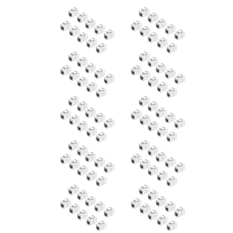 

100 шт. разъем RJ45 Keystone Jack Cat6 удлинитель Ethernet сеть LAN Cat 6 соединительные гнезда удлинительный адаптер, белый