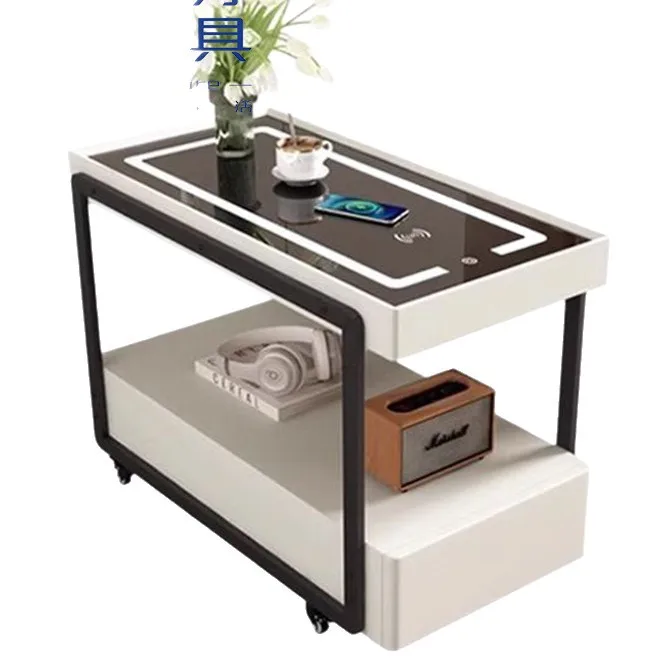 

Multifunctional sofa side cabinet with wireless charging Living room