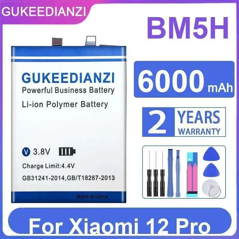 

For Xiaomi 12 Pro Durable 6000Mah BM5H Mobile Phone Battery High Capacity
