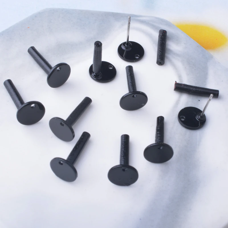 20 Stück 8mm Ohrstecker Mini 0,8cm Goldene Runde Ohrstifte Nadeln Ohrringe für DIY Schmuckherstellung – Detail 5