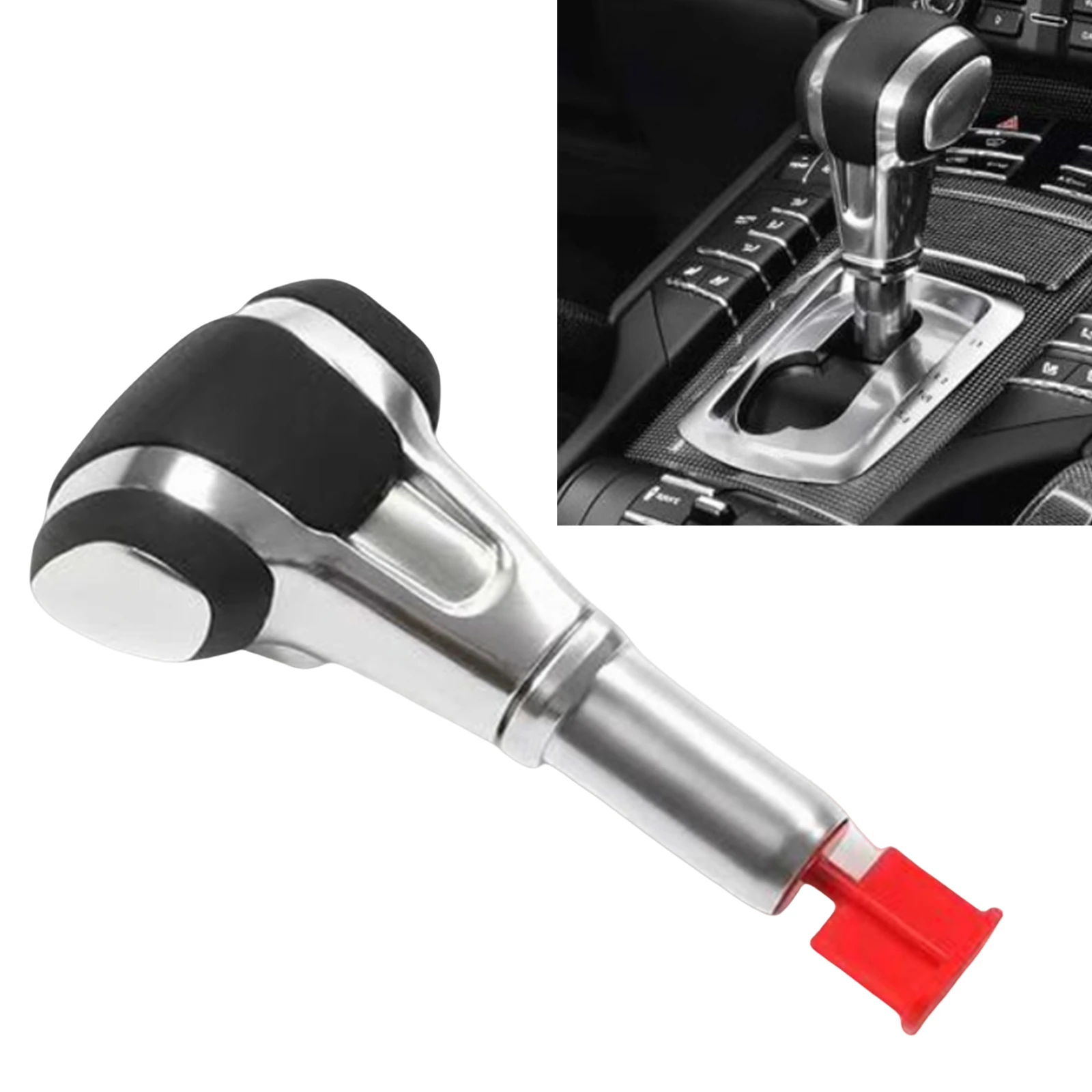 Carbon Fiber / Leather Interior Shifter Gear Shift Knob Lever Kit For Porsche Cayenne 958 92A 2011-2017