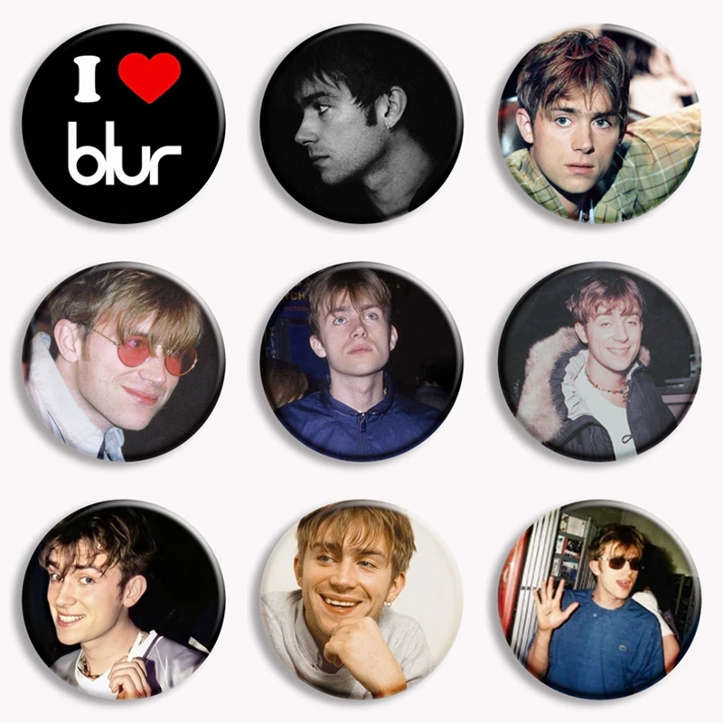 Creativo I Love damomo Albarn Funny Button Pin I Love Blur spilla Badge per zaino cappello accessori collezione fan 58mm