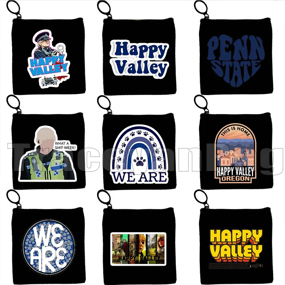 

Retro TV Show Downtown Happy Valley Police Officer Catherine Cawood Cute Canvas Coin Purse Bag Key Storage Card Bag Wallet Pouch