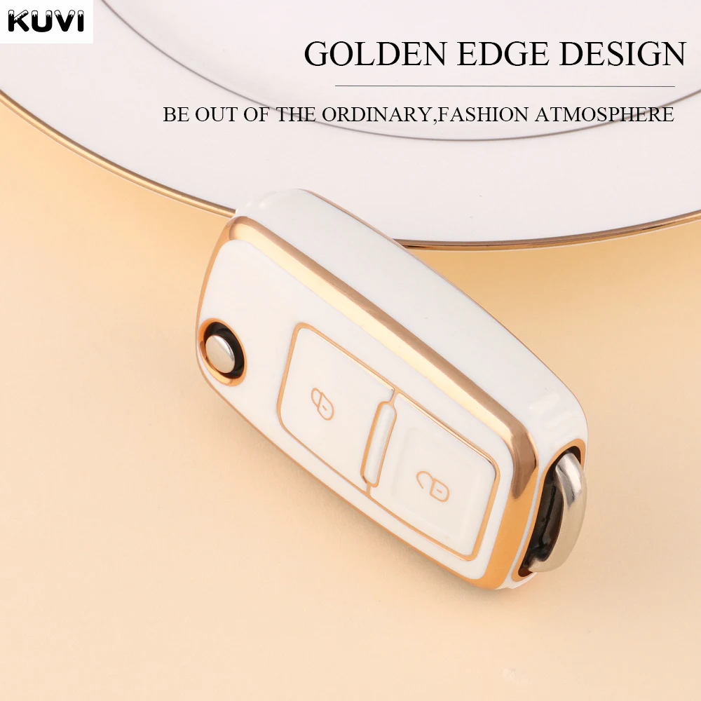 2 3 Buttons TPU Car Key Case Cover Shell Fob For VW Volkswagen MK4 Bora Golf 4 5 6 Jetta Passat Polo Bora Touran Skoda Seat