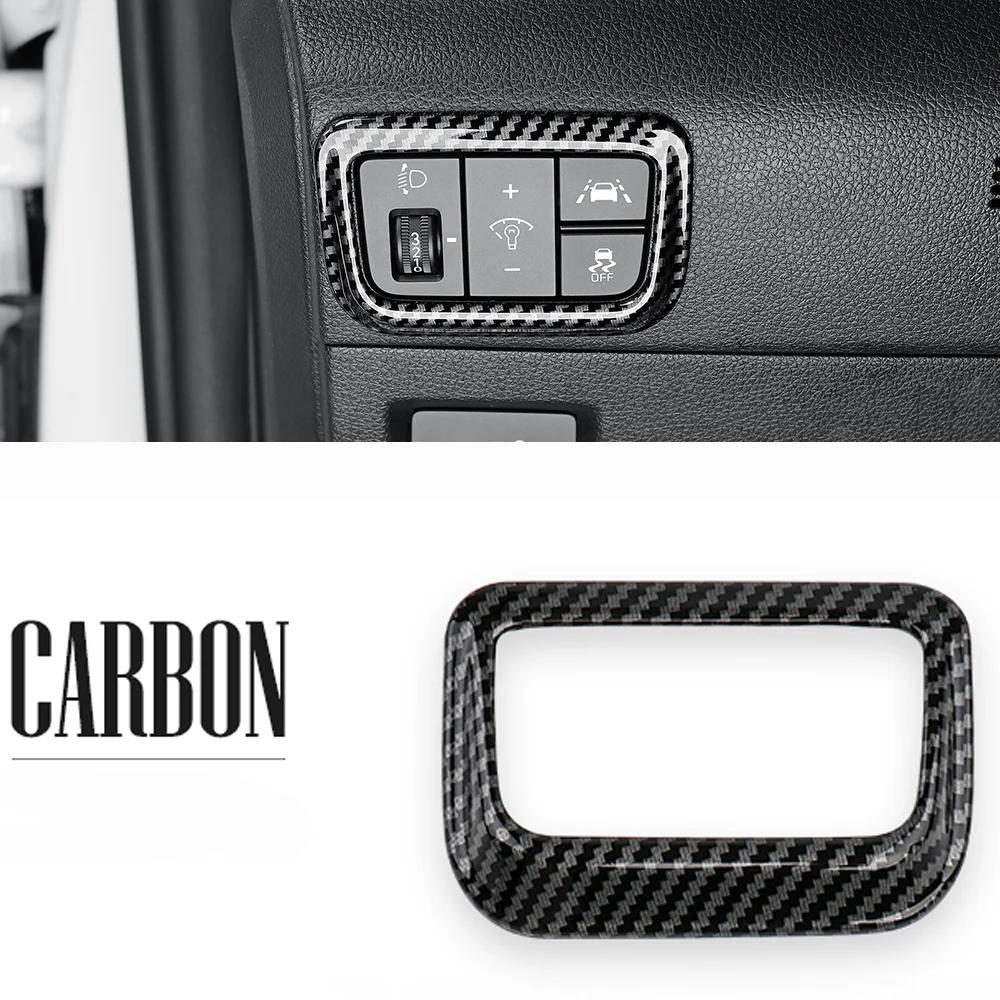 

For KIA K5 2021 2022 2023 20242025 LHD Headlight Adjustment Switch Panel Frame Cover Trim Interior Car Decor Styling Accessories