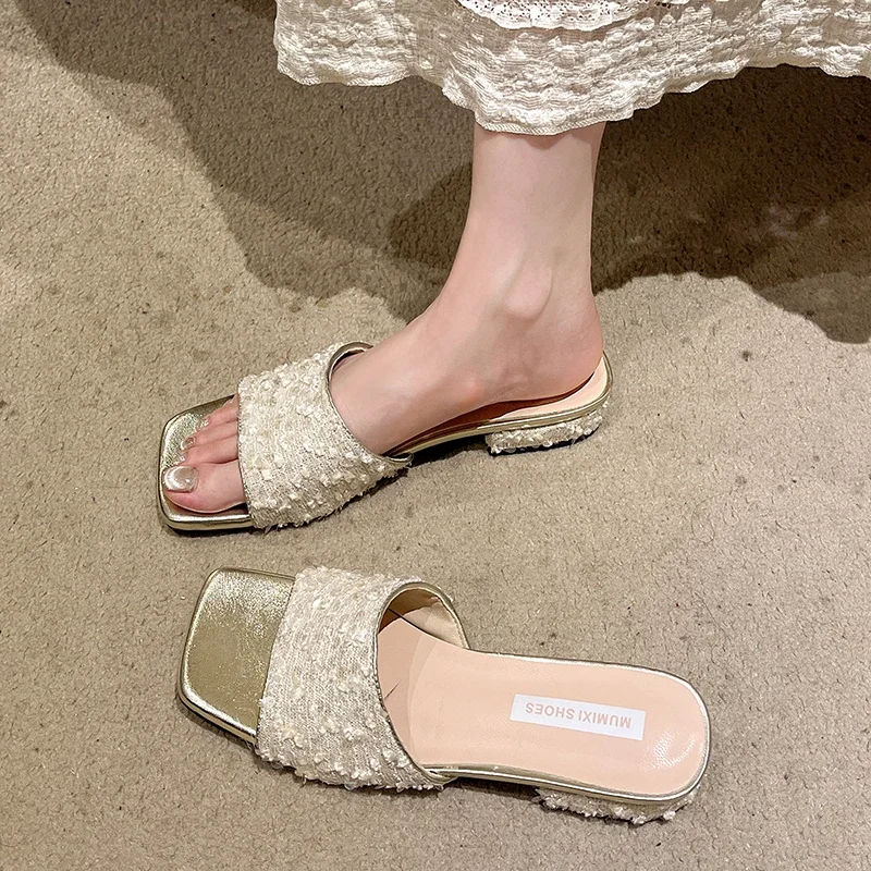 

2024 Hot Selling High Quality Women's Shoes Summer Fashion Open Toe Women's Flat Shoes Large Size Casual Women's Beach Slippers