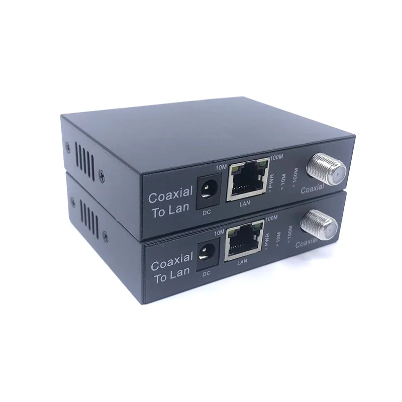 1 par 10/100M ip Coaxia Transmissão BNCandF-KWE BSF para rj45 Porta IP Extensor CCTV HD IP EOC Ethernet Coaxia Extensor 500m