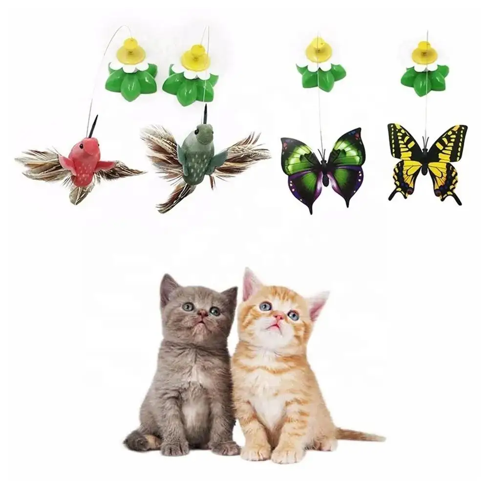 Electric Butterfly Cat Toy Automatic Electric Rotating Shape Butterfly Kitten Pet Animal Training Bird Dog Toy Funny Intera K2F9