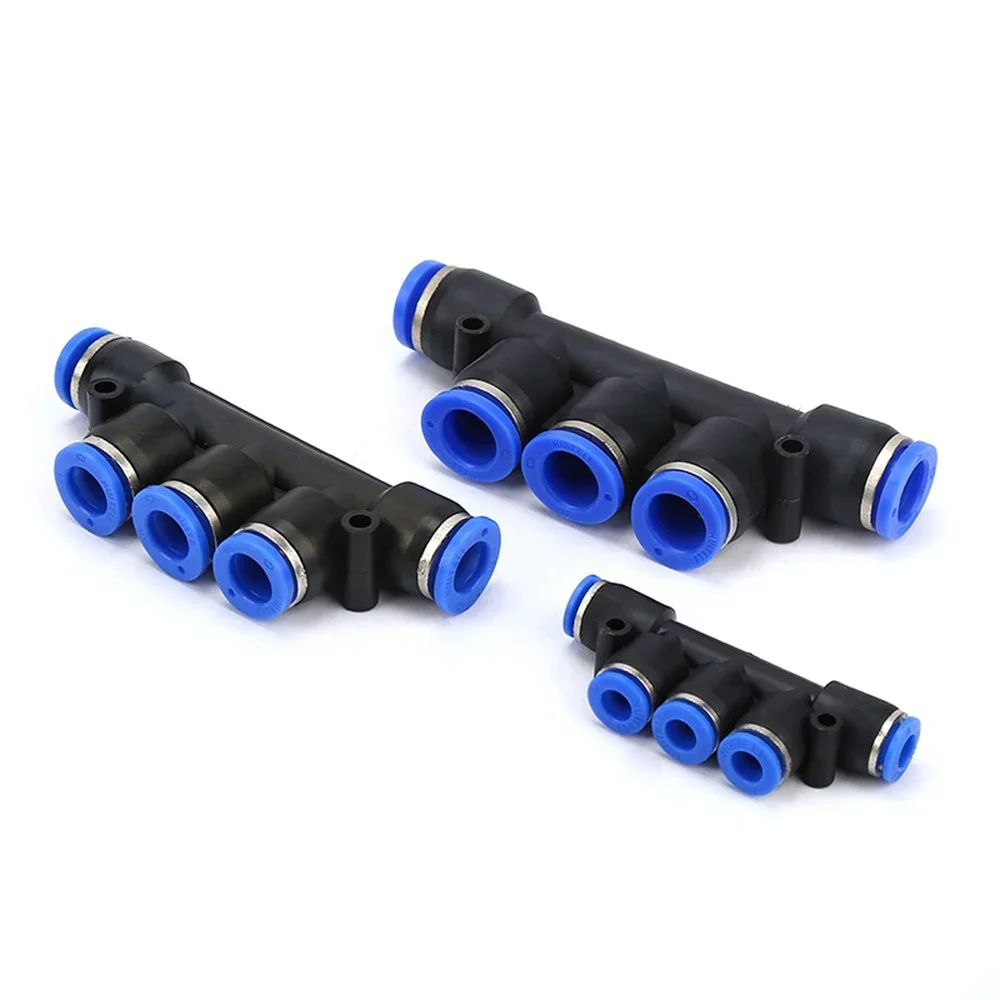 4mm 6mm 8mm 10mm 12mm OD Air Pneumatic Fitting 5 Way One Touch  Hose Tube Push In 5 Port Gas Quick Fittings Connector Coupler