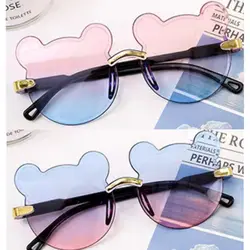 Fashion Brand Kids Sunglasses Cartoon Bear Shape Child Black Sun Glasses Anti-uv Baby Sun-shading Eyeglasses Girl Boy Sunglass