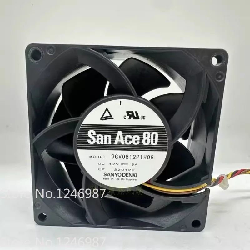 

Новый вентилятор-охладитель для Sanyo 8038 9GV081P1H08 DC12V 3A 80*80*38 мм