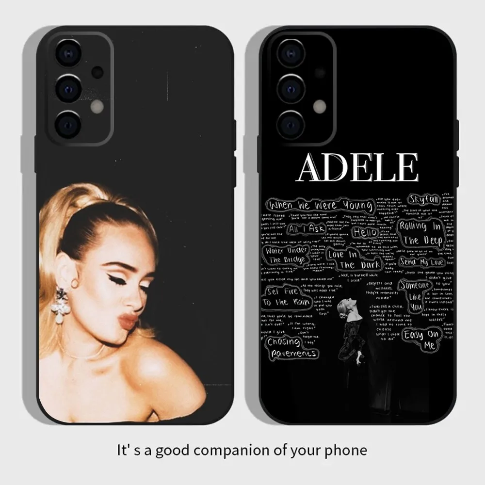 Singer A-Adele Phone Case For Samsung Galaxy A13,A21s,A22,A31,A32,A52,A53,A71,A80,A91 Soft Black Cover