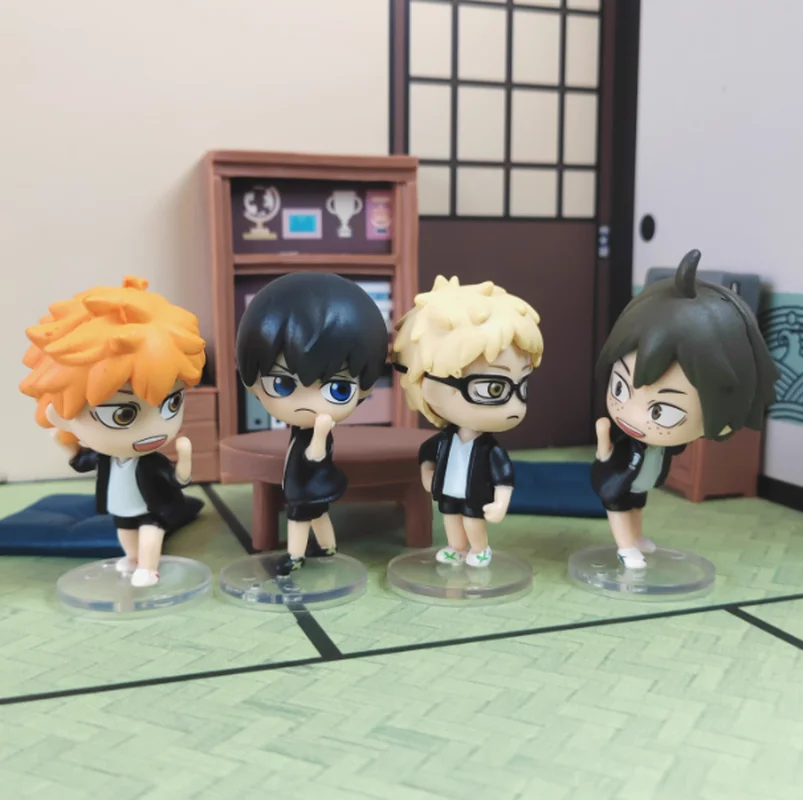 

В наличии японская версия волейбольной коробки для мальчиков, поздравление Хината Кагеяма, показывающая назад, команда, униформа, фигурка, подарок