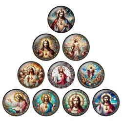 24pcs/lot Vintage Jesus Christmas Birth Patterns 8mm To 25mm Round Photo Glass Cabochon Demo Flat Back Making Finding H071