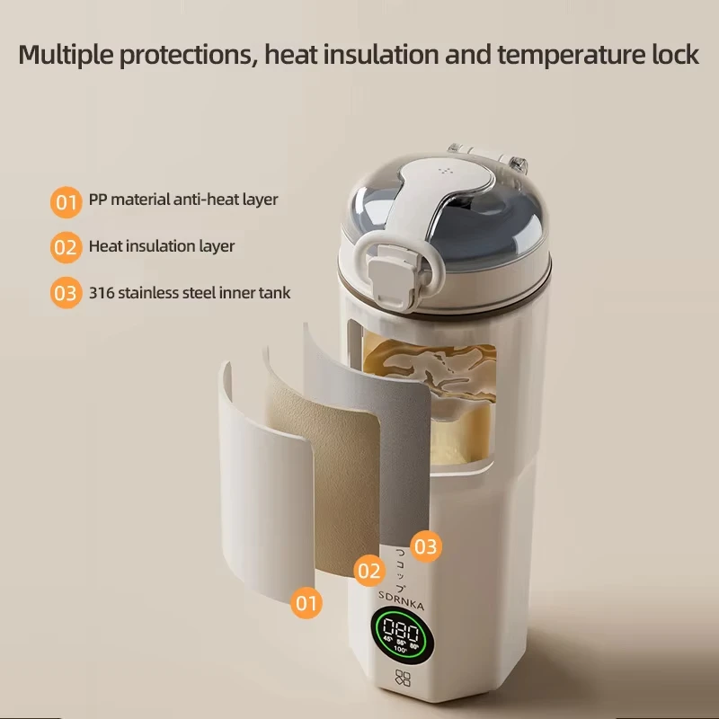 

12 В/24 В автомобильный портативный электрический чайник умный чайник с регулируемой температурой многофункциональный горшок с кипяченой водой для автомобиля