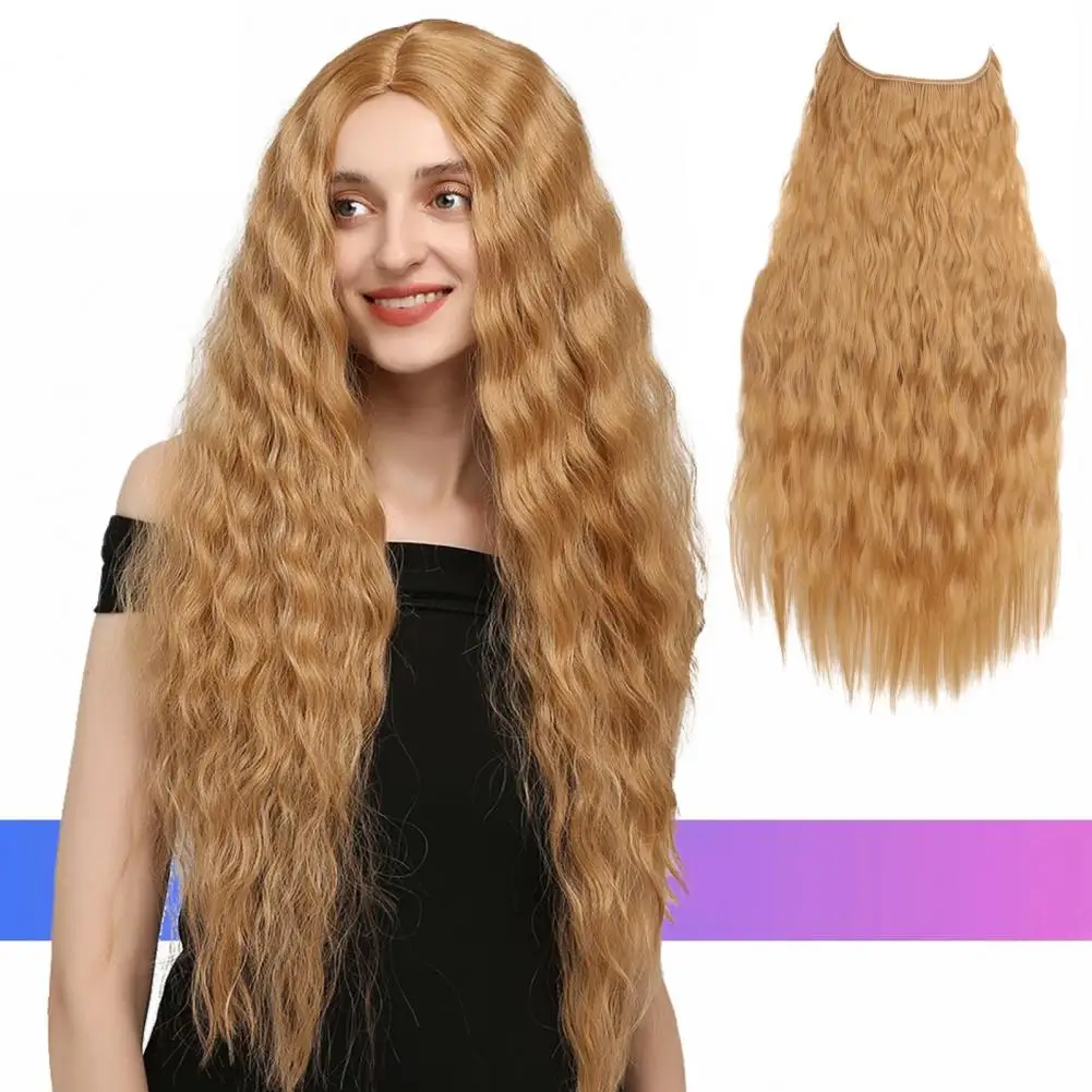 Long Curly Drawstring Ponytail Synthetic Ponytails for Women Black Blonde Red Ponytail Clip in Hair Extensions for Daily Cosplay