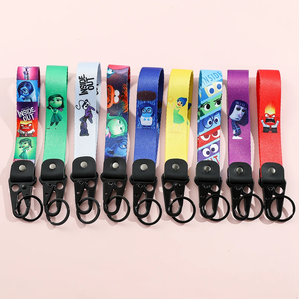 Disney Inside Out 2 ID Card Holder Neck Strap Pendant Cool Boys Girl Door Badge Holder Lanyards Keychain Students Card Hang Rope