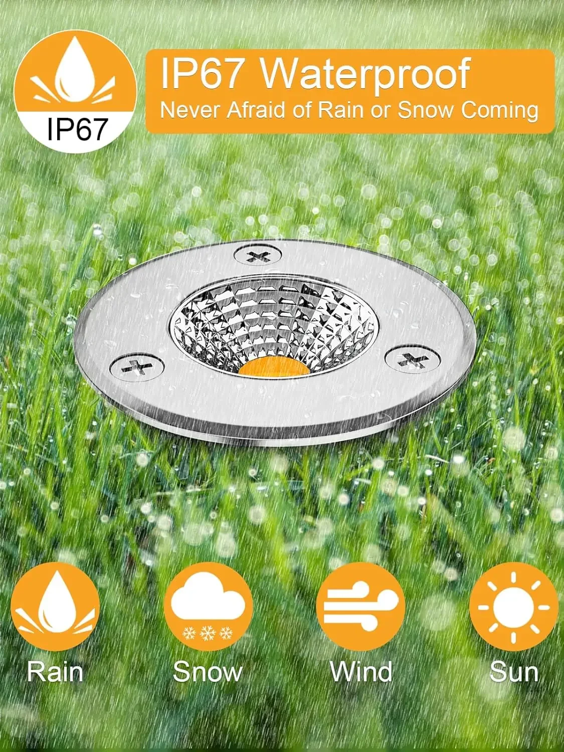 

Low Voltage Landscape Lights LED Well Lights 3W 12V-24V in Ground Light IP67 Waterproof for Floor Driveway Deck Step Garden