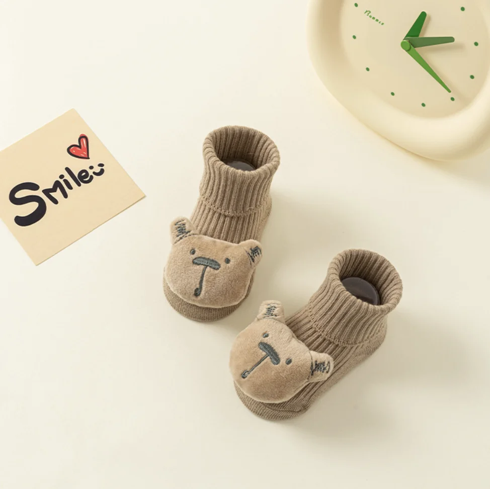 Baby Anti Slip Floor Socks, Infantil, Criança, Menina, Menino, Antiderrapante, Bonito, Desenhos animados, Quente, Inverno, Outono, Primavera