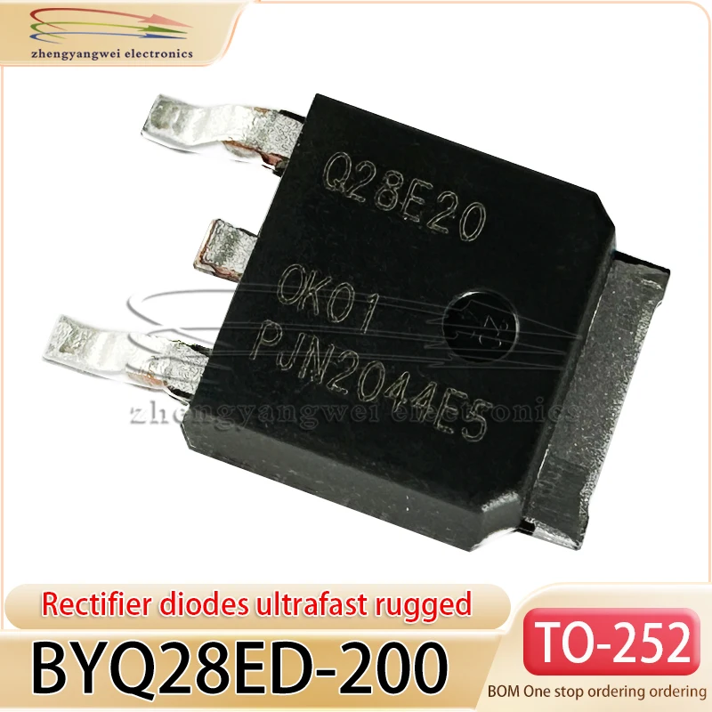 BYQ28ED-200 TO-252 Q28E20 5pcs 10A 200V BYQ28ED Fast recovery/high-efficiency diode Rectifier diodes ultrafast rugged