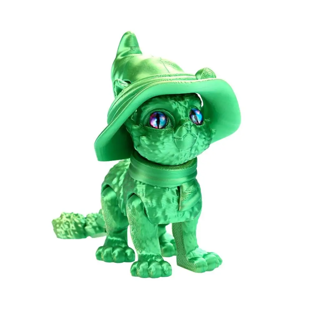 大きな目 3D プリント猫モデルプラスチック素材創造的な彫刻関節猫人形 3D 印刷技術かわいいスタイル