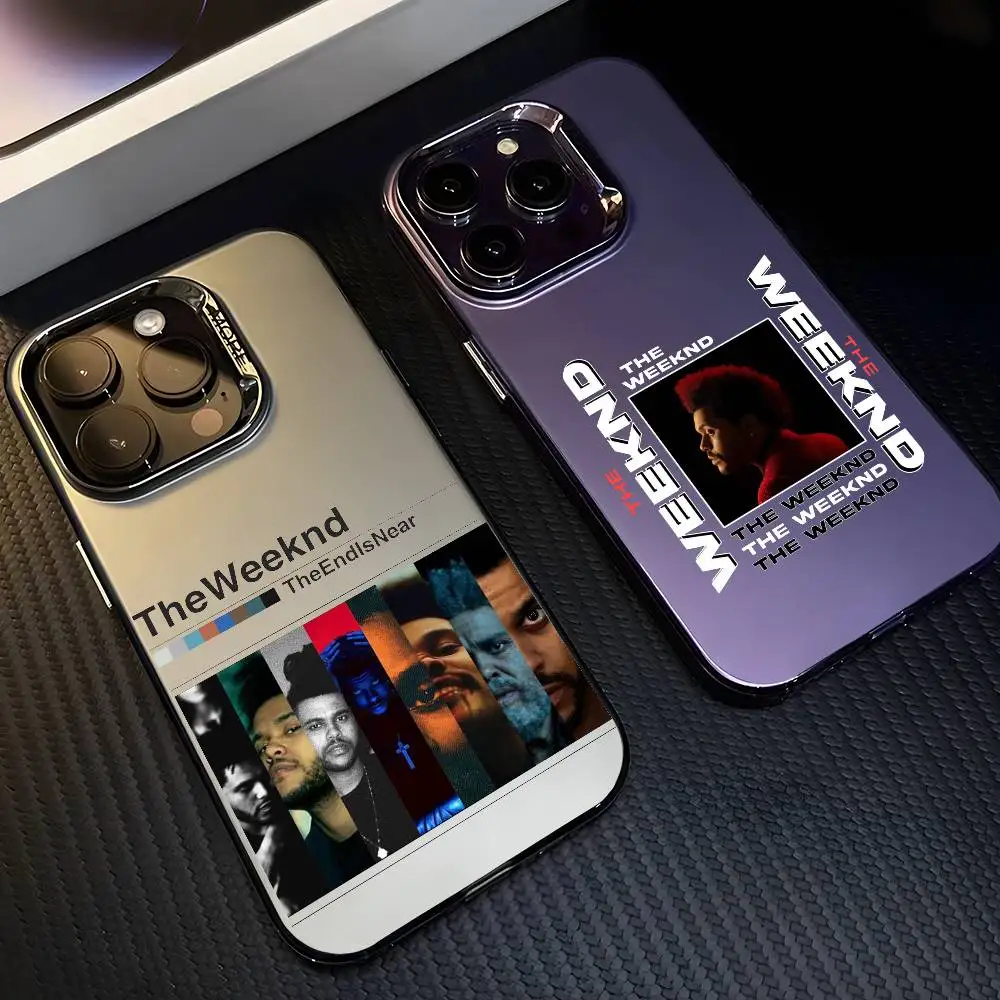 

Pop Hip-Hop The W-Weeknd Phone Case For iPhone 16 15 14 13 12 11 Plus Pro Max multicolor Aurora laser Shockproof Funda Cover