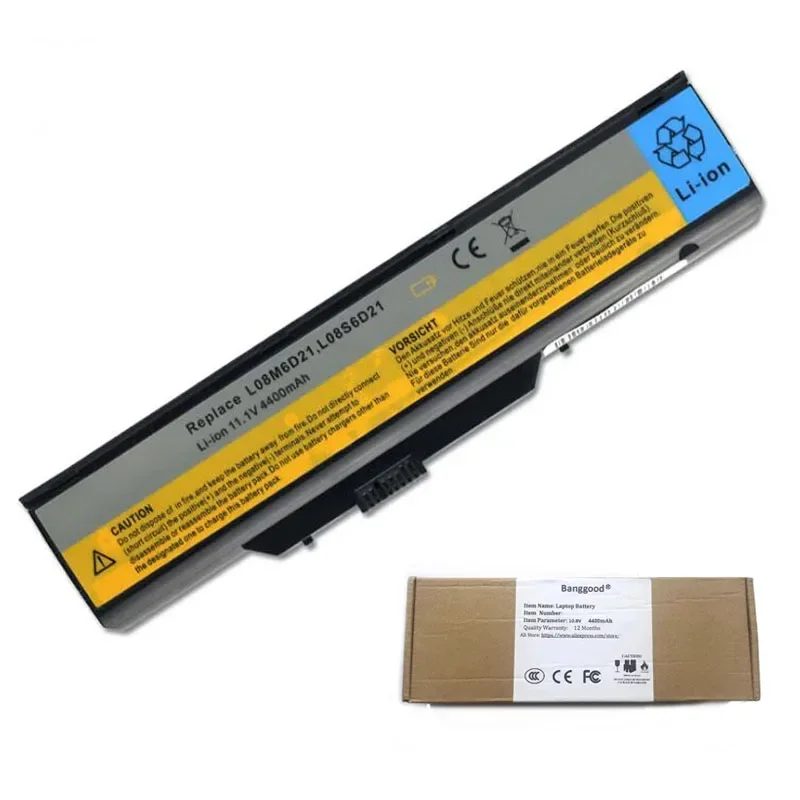 Banggood 4400mAh L08S6D21 L08M6D21 Laptop Battery for Lenovo 3000 G230 20006 3000 G230 4107 3000 G230G E23 L3000 G230 Series