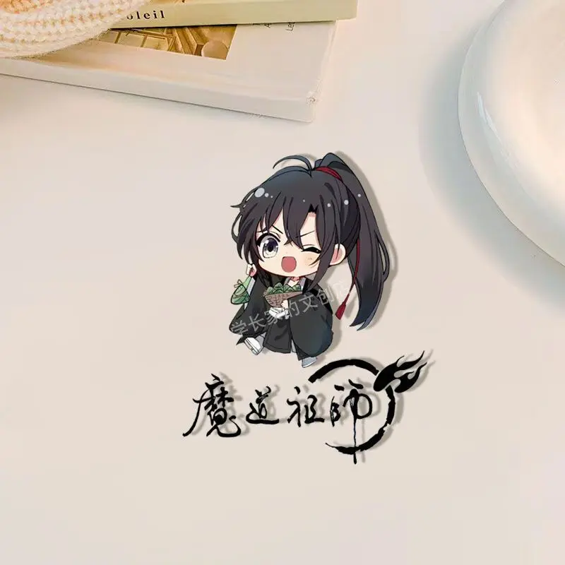 2PCS Anime Mo Dao Zu Shi Badge Brooch Pin Wei Wuxian Lan Wangji Clothes Backpack Decoration Lapel Personalized Chest Tag