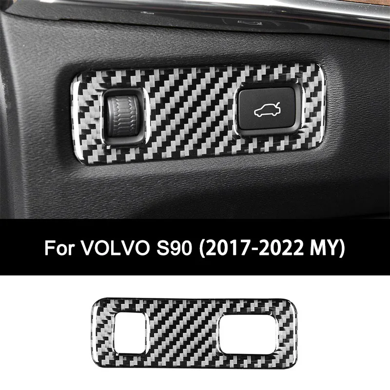 

For VOLVO S90 (2017-2022), Premium Carbon Fiber Car Headlight Switch Panel Interior Sticker Personalized Auto Accessories