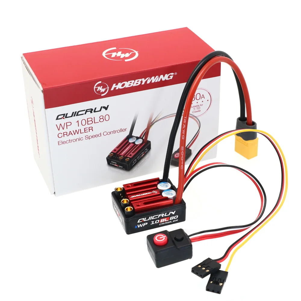 Hobbywing Quicrun WP 10BL80 2-4S 80A Waterproof ESC & Outer 3530SL 1700KV/2200KV Motor For RC 1:10 1/10 RC Car