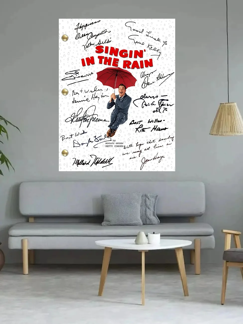 Singin' in the Rain Movie Autographed Signed, Print Art Canvas Poster, For Living Room Decoration, Home Wall Decor Picture