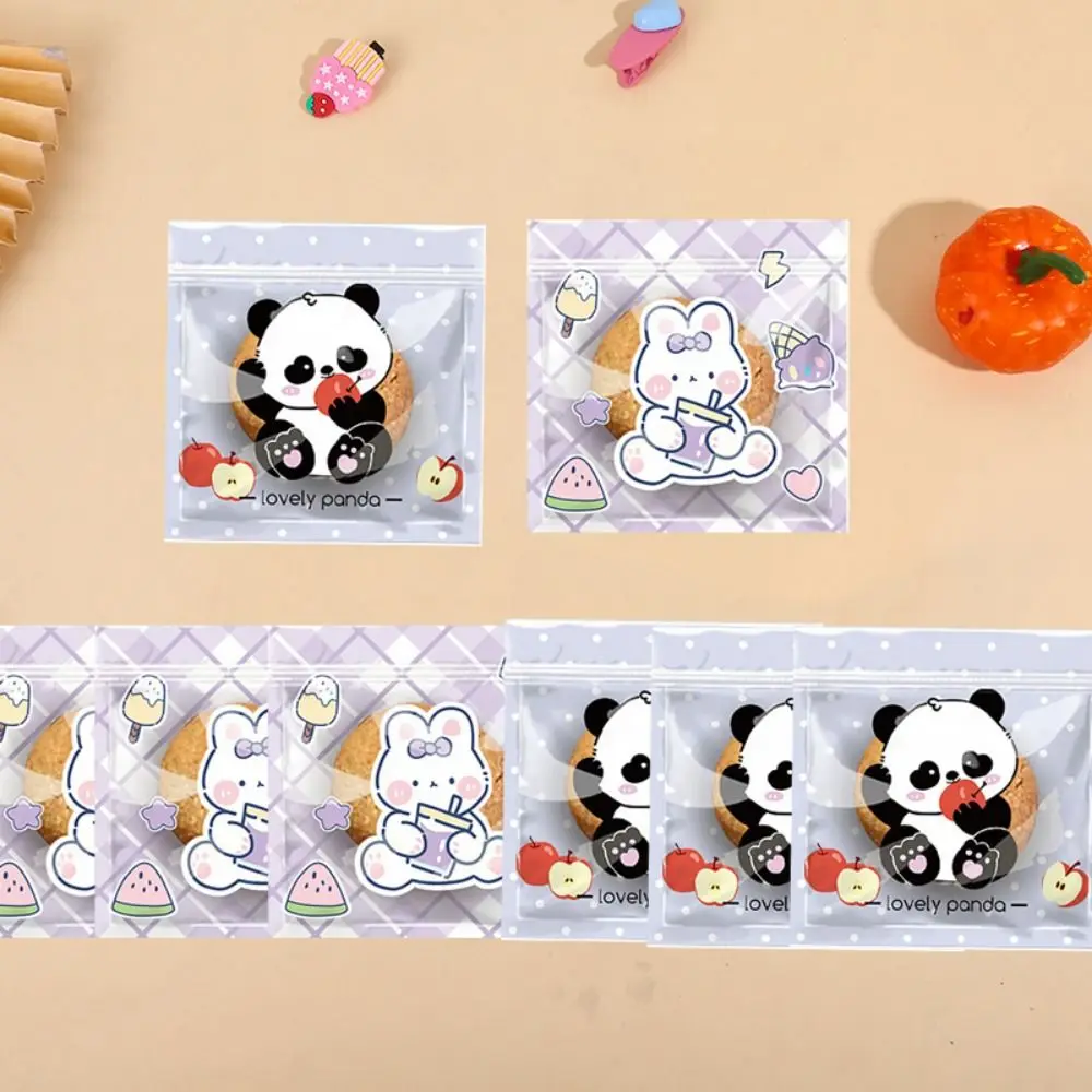 50Pcs Plastic Candy Snack Storage Bags Cute Cartoon Food Storage Bag Reusable Sealed Jewelry Gift Packaging Bags Chocolate