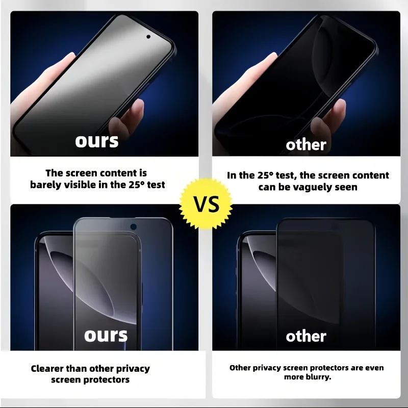 4er-Set Mattierte Keramik-Displayschutzfolie für iPhone 17-11 Pro Max – Blickschutz, Anti-Fingerabdruck, Kratzfest, Hüllenfreundlich – Detail 2