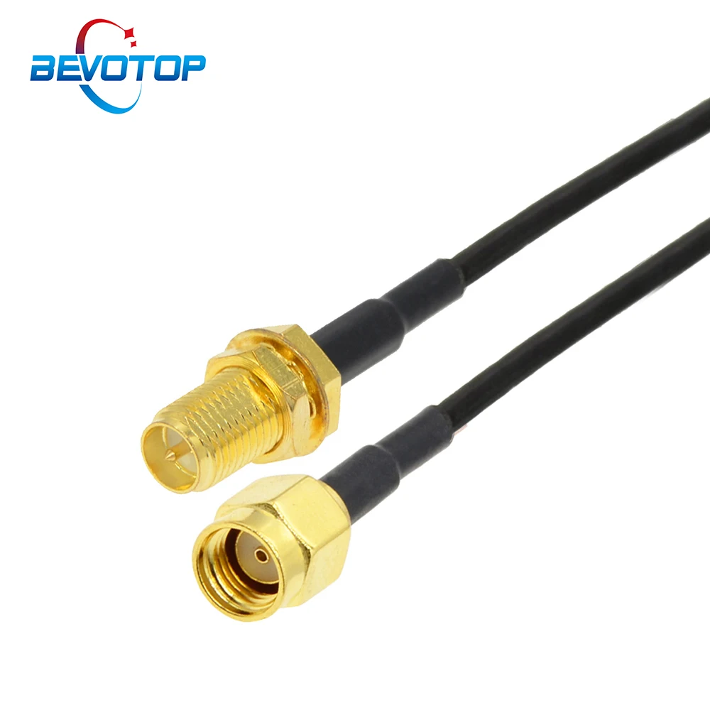 RG316 RG174 Cable RP SMA Male to RP SMA Female Bulkhead Extension Coax Jumper Pigtail WIFI Router Antenna RF Coaxial Cable