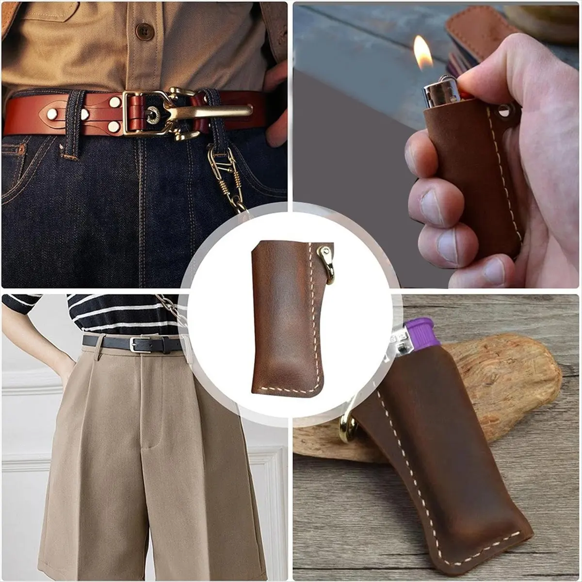 Igniter Holder Key Chain,Sleeve Igniter Holder, Sleeve,Leather Igniter Sleeve,Igniter Accessories