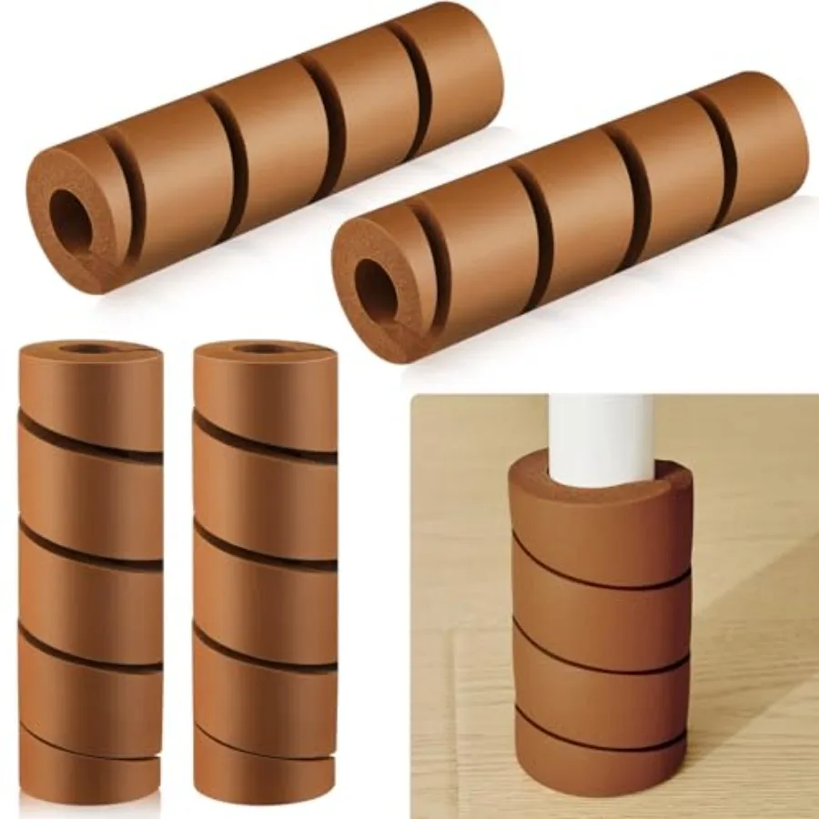 

4 Pcs Bed Frame Toe Protectors 6" Bed Frame Leg Covers Feet Protectors to Keep Your Toes from Hard Furniture Legs Corner Guards
